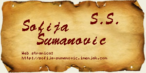 Sofija Šumanović vizit kartica